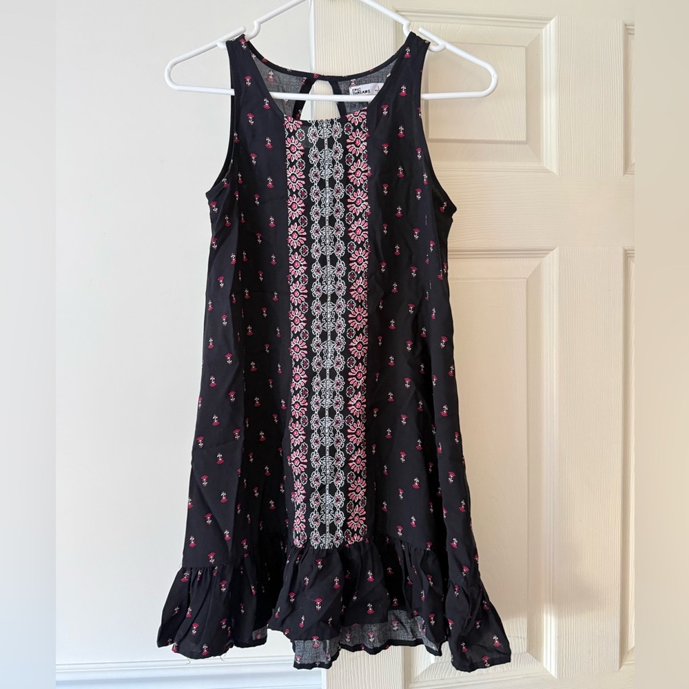 Epic Threads Black and Pink Patterned Kids Dress
